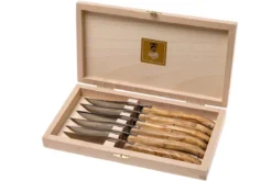Claude Dozorme Laguiole Coffret De Couteaux à Steak 6 Pièces, Olivier