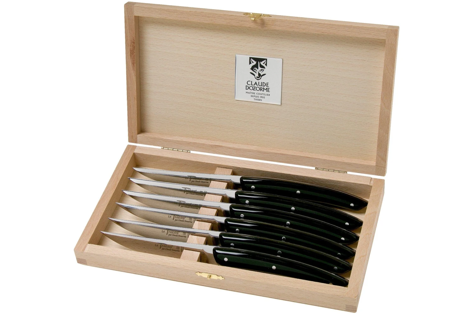 Claude Dozorme Le Thiers Coffret De Couteaux à Steak, 6 Pièces, Noir Poli 6 Claude Dozorme Le Thiers Coffret De Couteaux à Steak, 6 Pièces, Noir Poli – Image 6