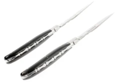 Fontenille Pataud Ensemble De 2 Couteaux à Steak, Corne De Buffle -Cuisine Couteaux Boutique FPLTC2PCN 08 fontenille pataud fpltc2pcn steakmessenset buffel d8