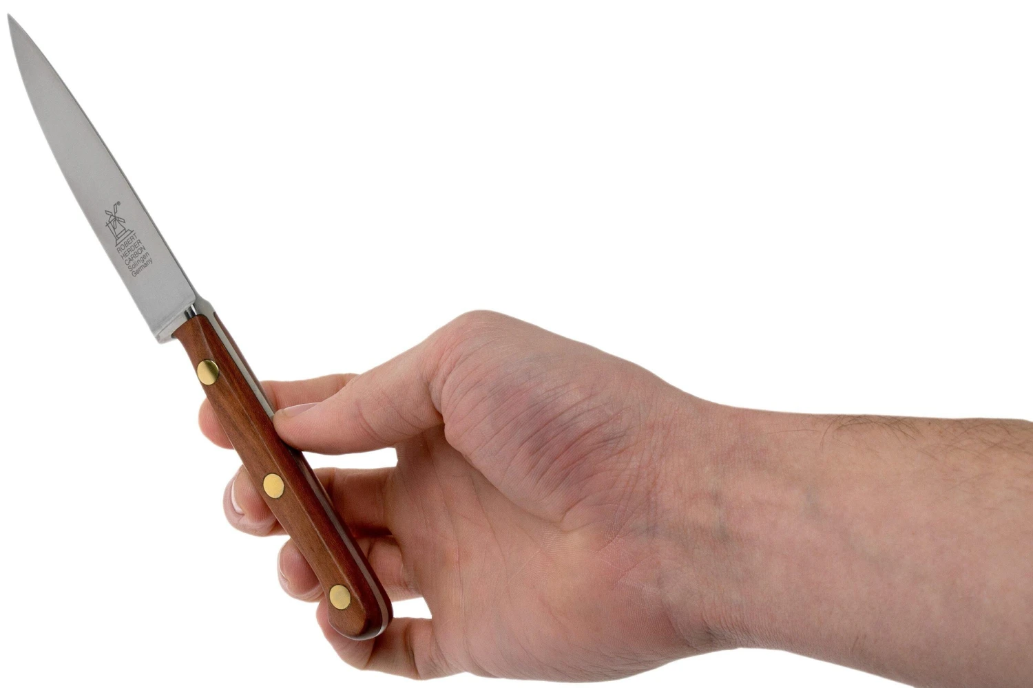 Robert Herder 1922 Couteau D'office En Acier Carbone, Bois De Prunier 6 Robert Herder 1922 Couteau D'office En Acier Carbone, Bois De Prunier – Image 6