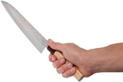 Sakai Takayuki Couteau De Chef 33-Layer Damascus Hammered WA 24 Cm -Cuisine Couteaux Boutique TA07476 06 sakai takayuki scaled