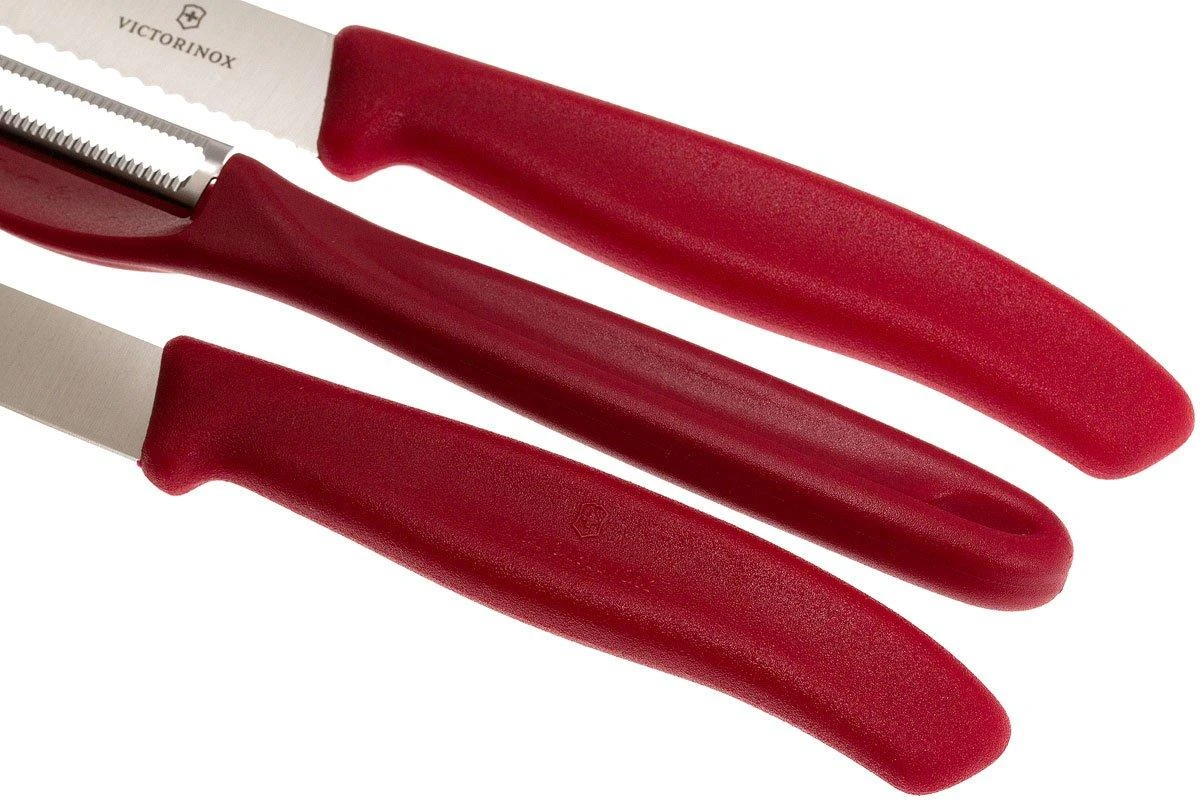 Victorinox SwissClassic Couteaux à Légumes Rouge, Ensemble De 3, 6.7111.31 4 Victorinox SwissClassic Couteaux à Légumes Rouge, Ensemble De 3, 6.7111.31 – Image 4