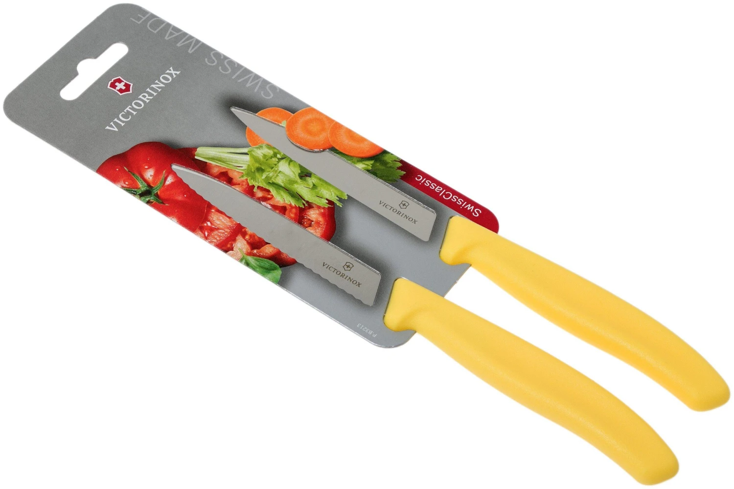 Victorinox SwissClassic Couteaux à Légumes Jaunes 10 Cm, Set De 2 Dont 1 Normal Et 1 Dentelé, VT6-7796-L8B 6 Victorinox SwissClassic Couteaux à Légumes Jaunes 10 Cm, Set De 2 Dont 1 Normal Et 1 Dentelé, VT6-7796-L8B – Image 6