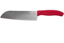 Victorinox SwissClassic 6.8521.17G Santoku Avec Alvéoles 17 Cm, Rouge