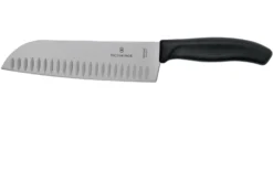Victorinox SwissClassic 6.8523.17G Santoku Avec Alvéoles 17 Cm, Noir